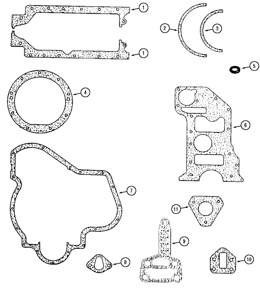 Схема запчастей Case IH CX50 - (02-39) - ENGINE GASKET KITS (02) - ENGINE