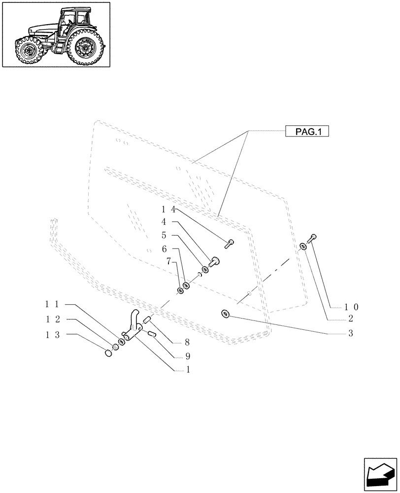 Схема запчастей Case IH JX1090U - (1.92.4[02]) - CAB - REAR WINDOW LOCK & REAR GLASS (10) - OPERATORS PLATFORM/CAB