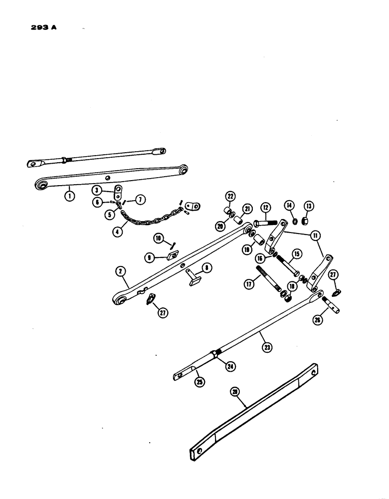Схема запчастей Case IH 430 - (293A) - DRAFT ARMS, OLD STYLE, DRAFT-O-MATIC TRACTOR, PRIOR TO S/N 8262800 (06) - POWER TRAIN