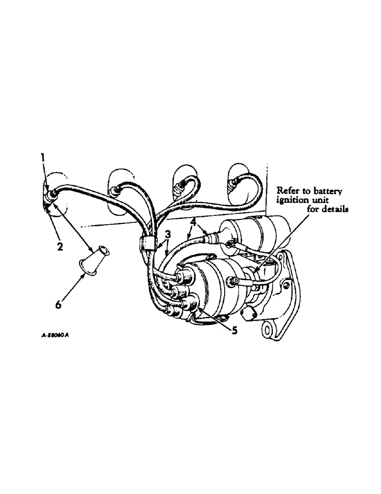 Схема запчастей Case IH 404 - (038) - ELECTRICAL SYSTEM, SPARK PLUGS AND CABLES (06) - ELECTRICAL SYSTEMS