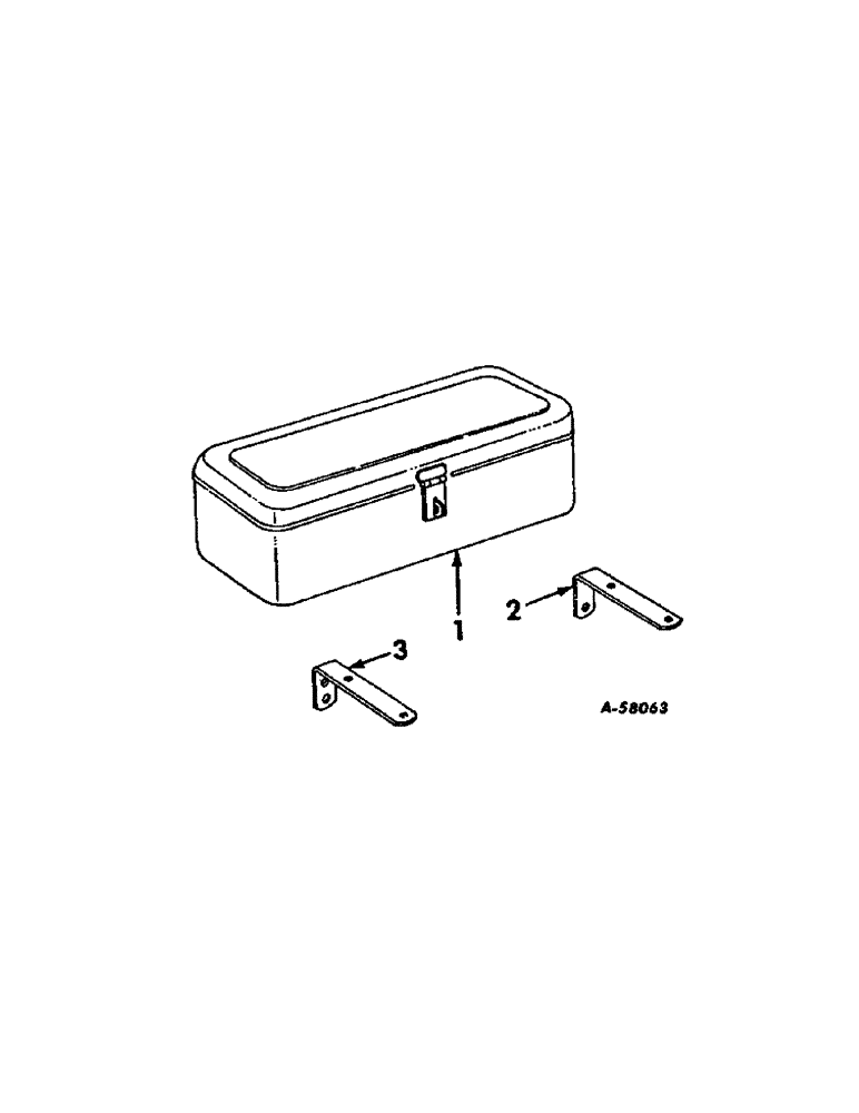 Схема запчастей Case IH 1026 - (02-02[A]) - MISCELLANEOUS, TOOL BOX, MOUNTED ON FRONT CHANNEL Accessories & Attachments / Miscellaneous