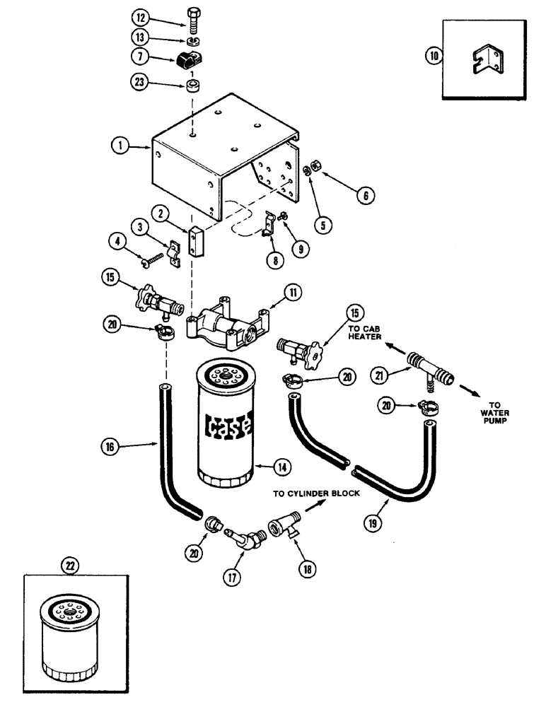 Схема запчастей Case IH 2090 - (2-06) - WATER FILTER KITS, 504BD DIESEL ENGINE (02) - ENGINE