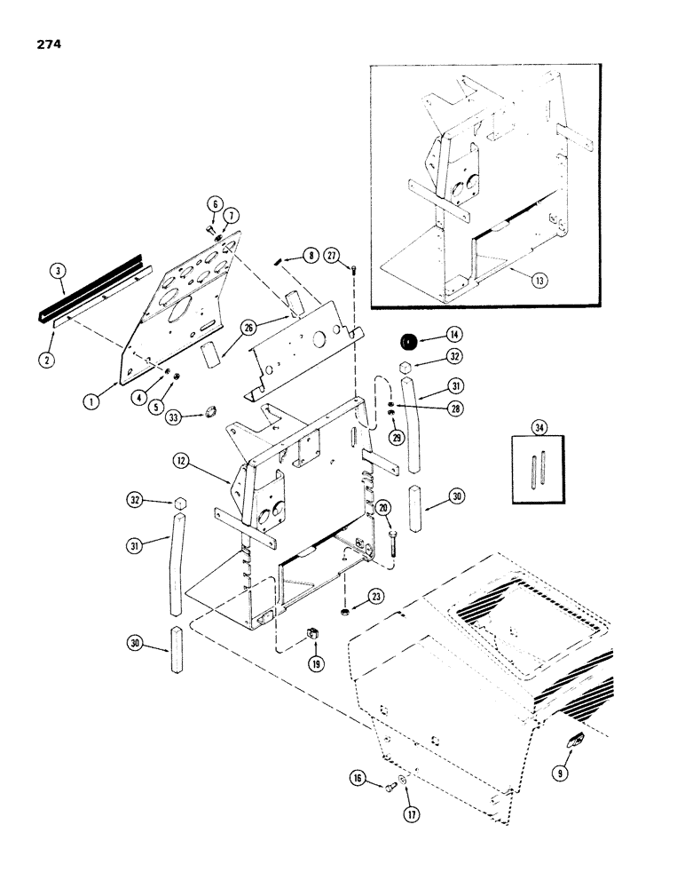 Схема запчастей Case IH 970 - (274) - INSTRUMENT PANEL (09) - CHASSIS/ATTACHMENTS