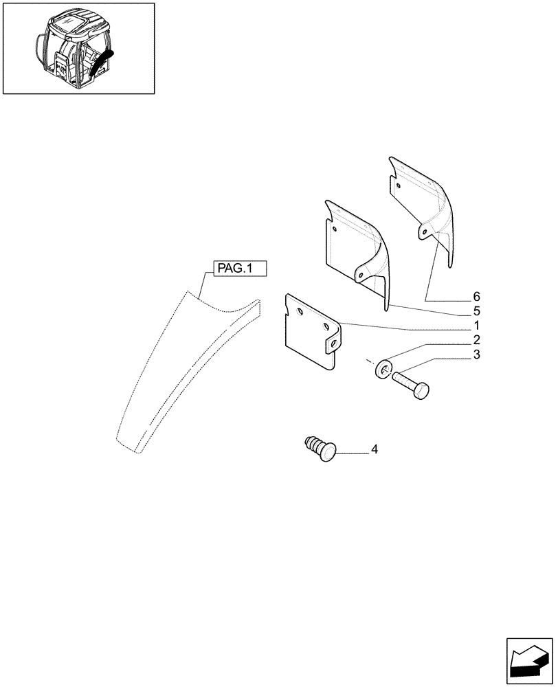 Схема запчастей Case IH MXU135 - (1.92.5[02]) - REAR FENDERS (W/CAB) (10) - OPERATORS PLATFORM/CAB