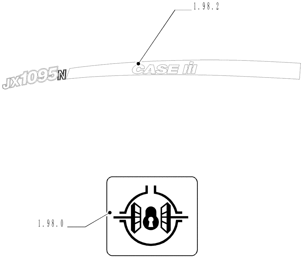 Схема запчастей Case IH JX1095N - (SEC. 13) - DECALS (00) - GENERAL