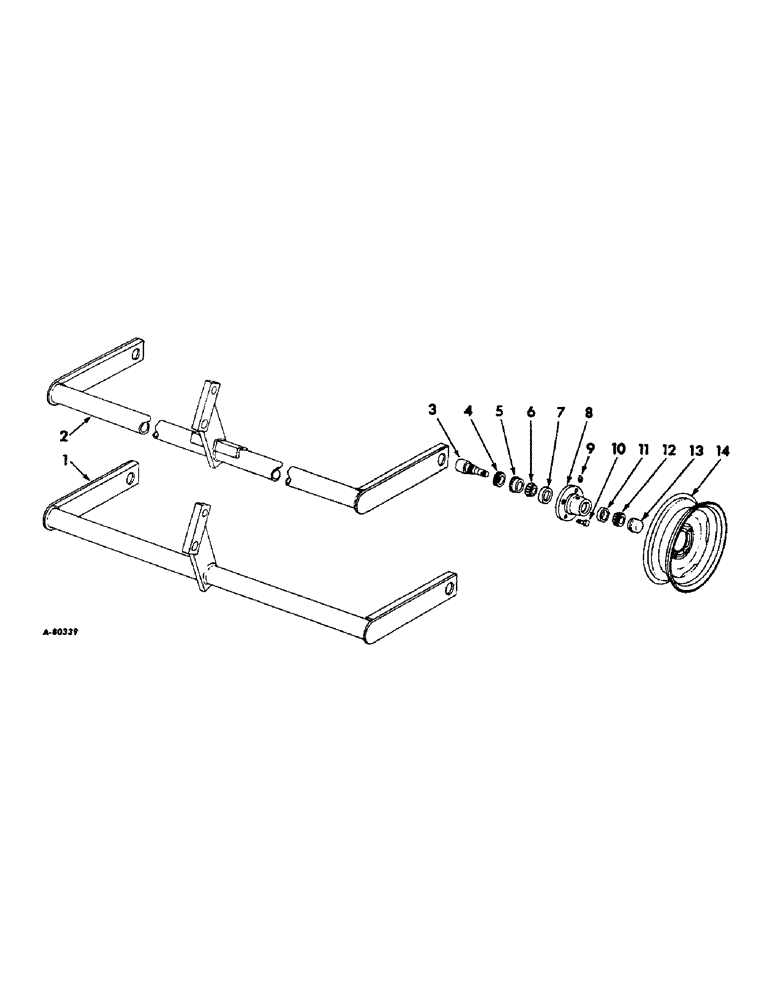 Схема запчастей Case IH 46 - (G-07) - WHEEL AXLE, HUB AND WHEEL 