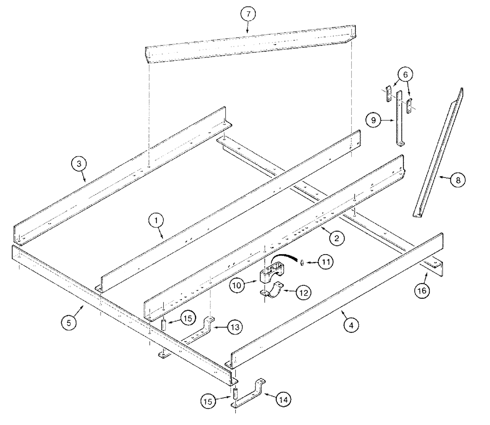 Схема запчастей Case IH 501 - (9-01) - MAIN FRAME (09) - CHASSIS/ATTACHMENTS