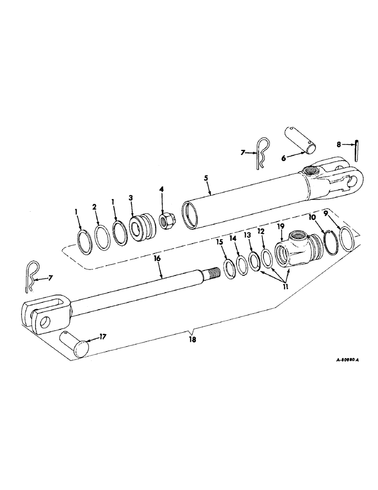 Схема запчастей Case IH 4156 - (F-18) - HYDRAULIC SYSTEM, DOUBLE ACTING HYDRAULIC CYLINDER, FOR HYDRAULIC DRAWBAR (07) - HYDRAULIC SYSTEM