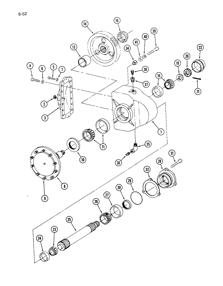 Схема запчастей Case IH 1844 - (6-52) - FINAL DRIVE, 1844 COTTON PICKER (03) - POWER TRAIN