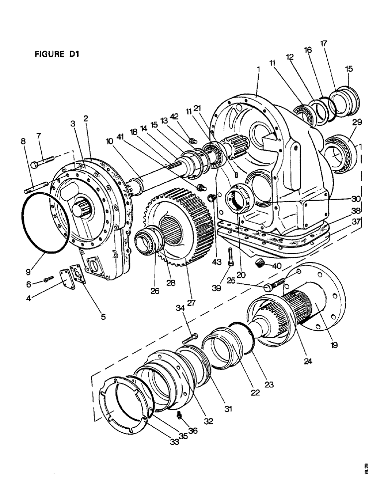 Схема запчастей Case IH 1410 - (D1-1) - FINAL DRIVES, FINAL DRIVE REDUCTION UNITS Final Drive Reductions