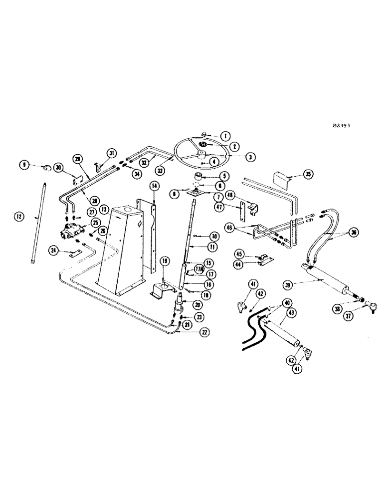 Схема запчастей Case IH 660 - (286) - STEERING ASSEMBLY, HYDROSTATIC STEERING 