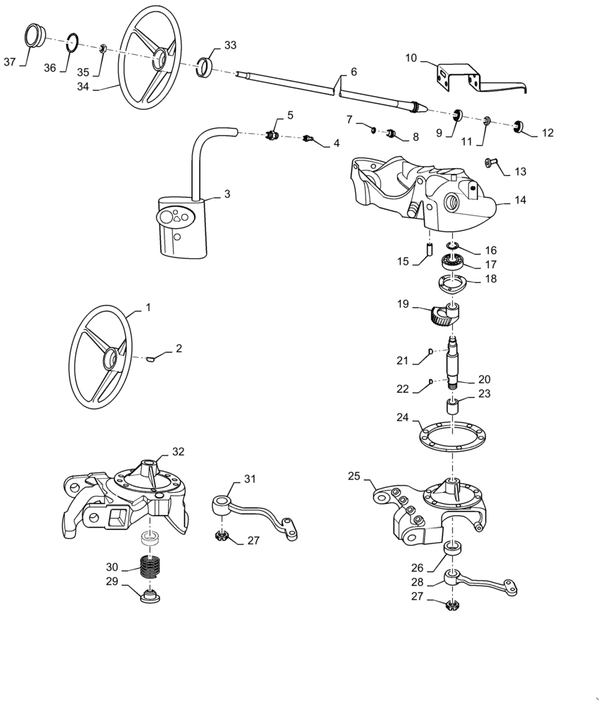 Схема запчастей Case IH 130 - (05-2) - STEERING, STEERING MECHANISM (04) - STEERING