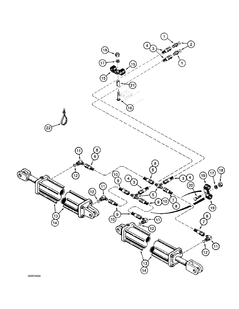 Схема запчастей Case IH 4800 - (8-06) - WING LIFT HYDRAULIC CIRCUIT (08) - HYDRAULICS