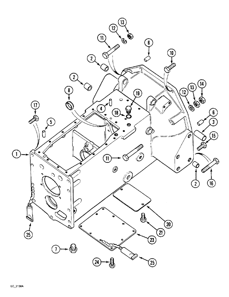 Схема запчастей Case IH 3220 - (6-006) - CLUTCH HOUSING (06) - POWER TRAIN