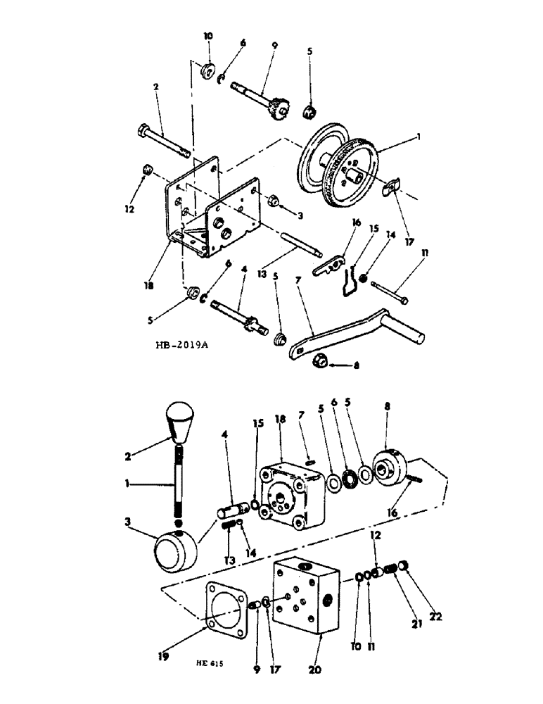 Схема запчастей Case IH 55 - (F-18[A]) - HYDRAULIC DIVERTER VALVE, FOR MACHINES BUILT 1968 SEASON AND SINCE, TRACTORS W/ SINGLE VALVE CONTROL 