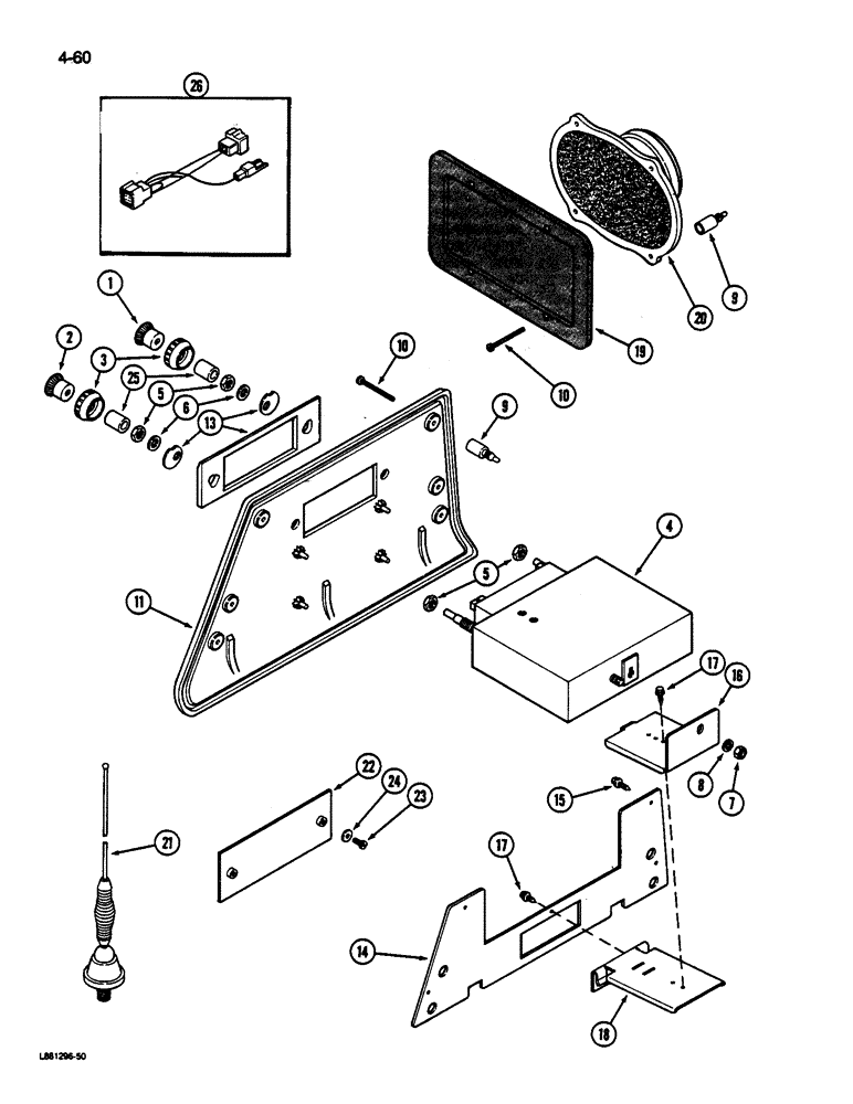 Схема запчастей Case IH 1822 - (4-60) - RADIO (06) - ELECTRICAL SYSTEMS