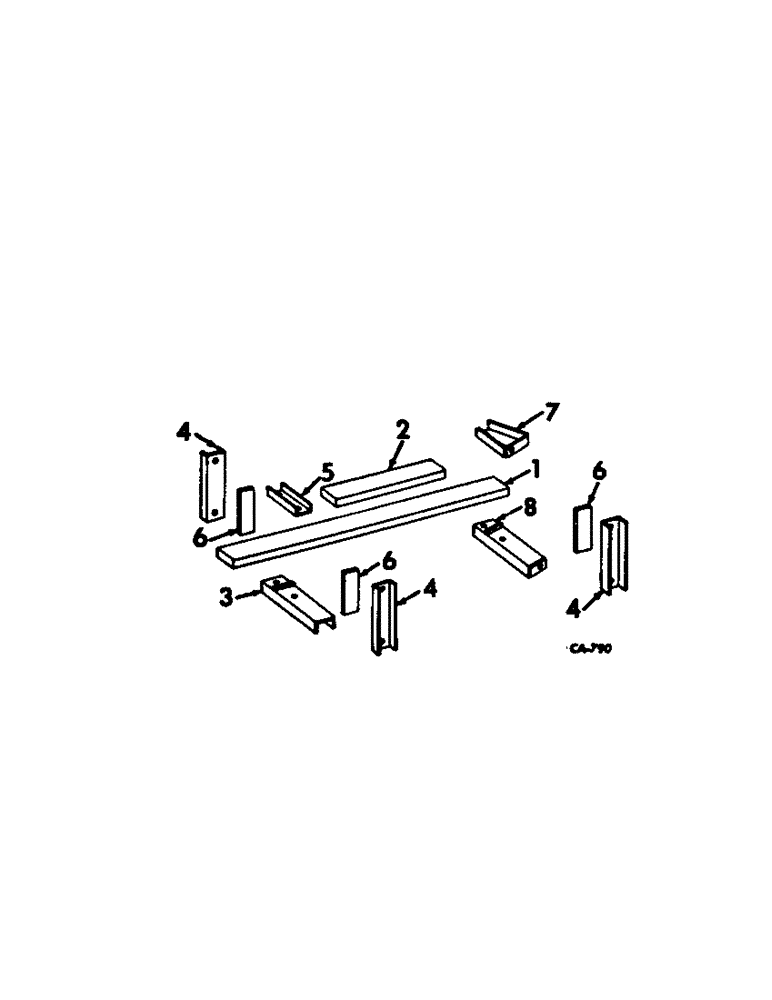 Схема запчастей Case IH 715 - (14-08) - SUSPENSION, GUIDE WHEEL AXLE COUNTERWEIGHTS Suspension