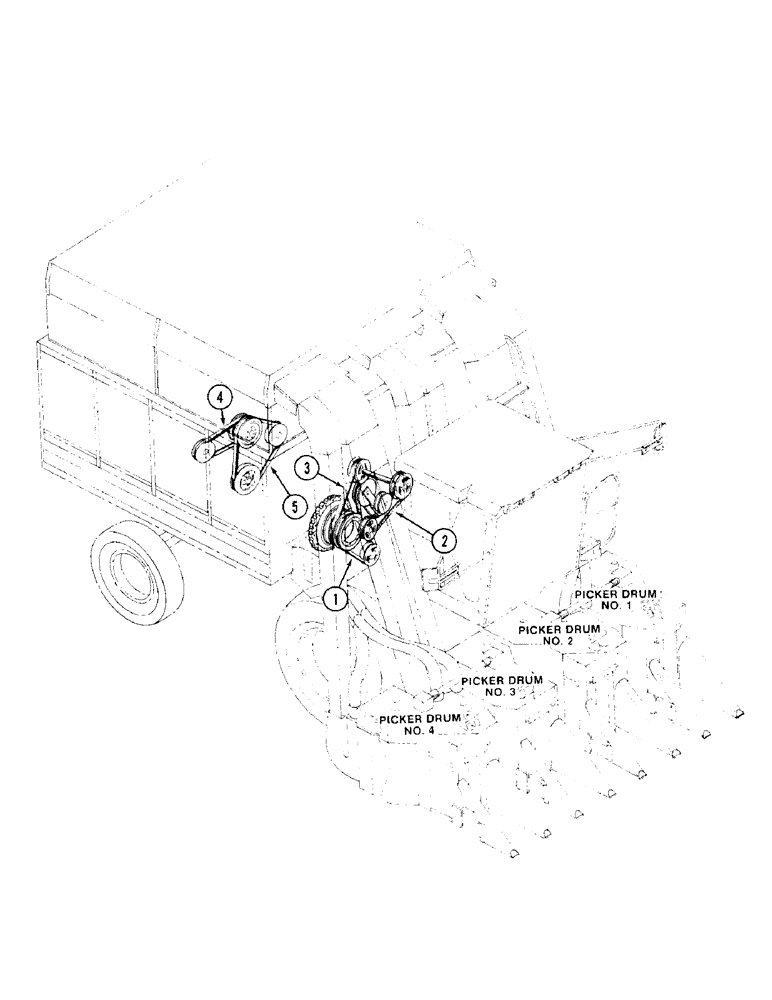 Схема запчастей Case IH 1822 - (1-22) - PICTORIAL INDEX BELTS AND PICKER DRUM IDENTIFICATION (00) - PICTORIAL INDEX