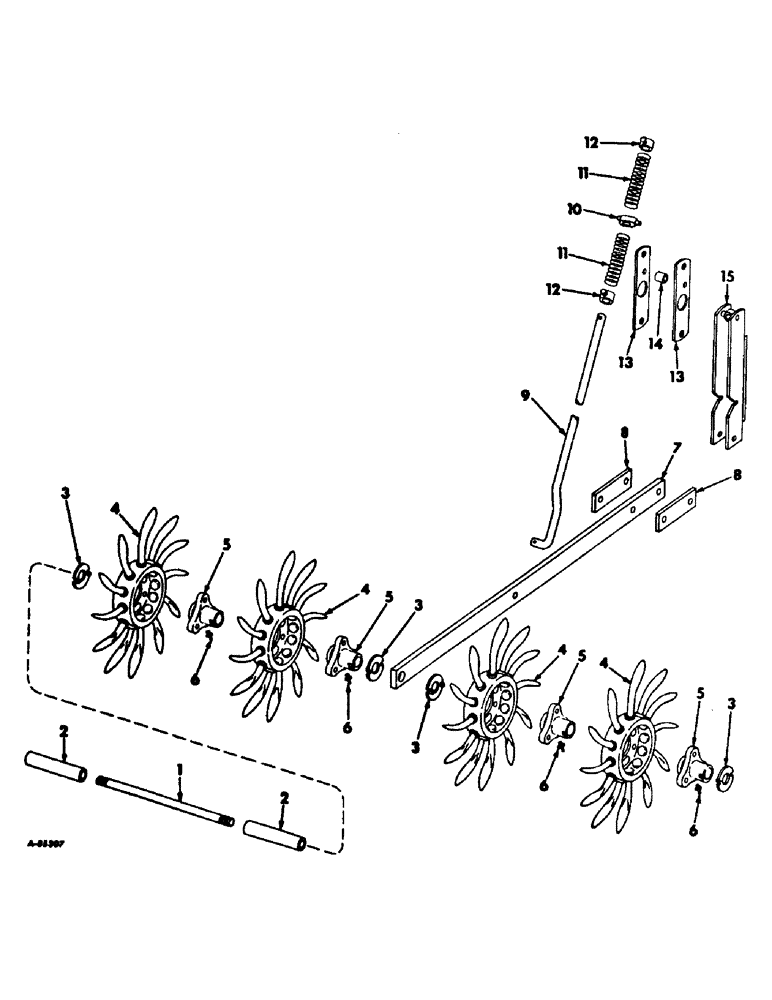 Схема запчастей Case IH 170 - (AS-07) - ROTARY WEEDER ATTACHMENT 