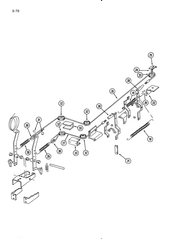 Схема запчастей Case IH 595 - (9-78) - APRON AND BEATER CONTROLS (09) - CHASSIS/ATTACHMENTS