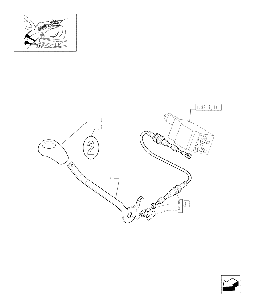 Схема запчастей Case IH JX1070C - (1.92.82/09[01]) - (VAR.164) 3 REMOTE VALVES FOR EDC - LEVERS (10) - OPERATORS PLATFORM/CAB