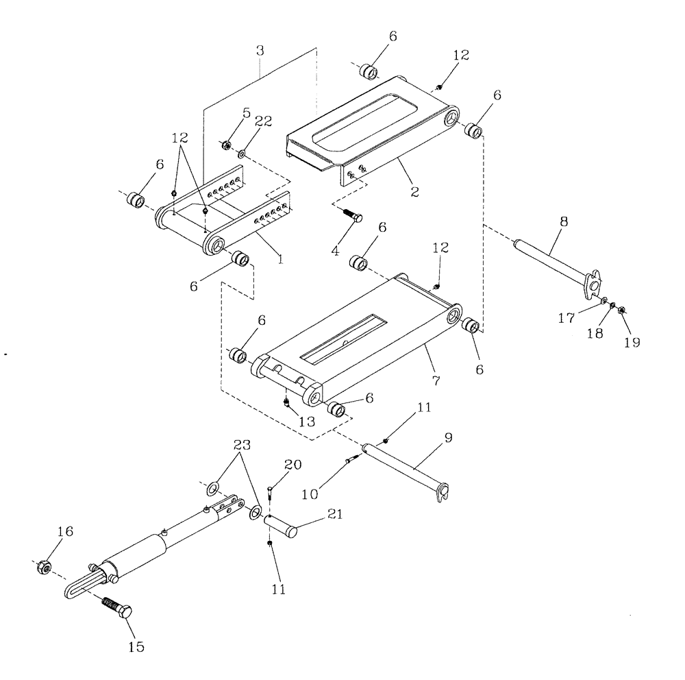 Схема запчастей Case IH 7700 - (A03[02]) - CROPDIVIDER LIFT ARMS Mainframe & Functioning Components