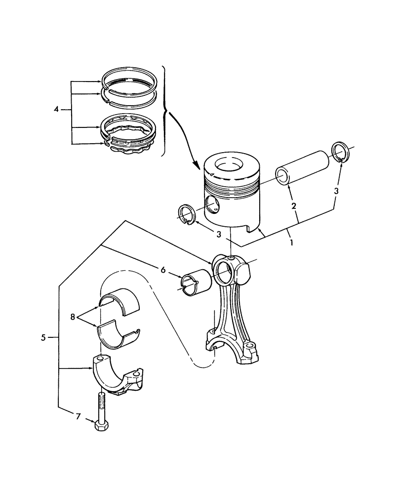 Схема запчастей Case IH WDX901 - (107) - ENGINE, PISTONS & CONNECTING RODS (10) - ENGINE