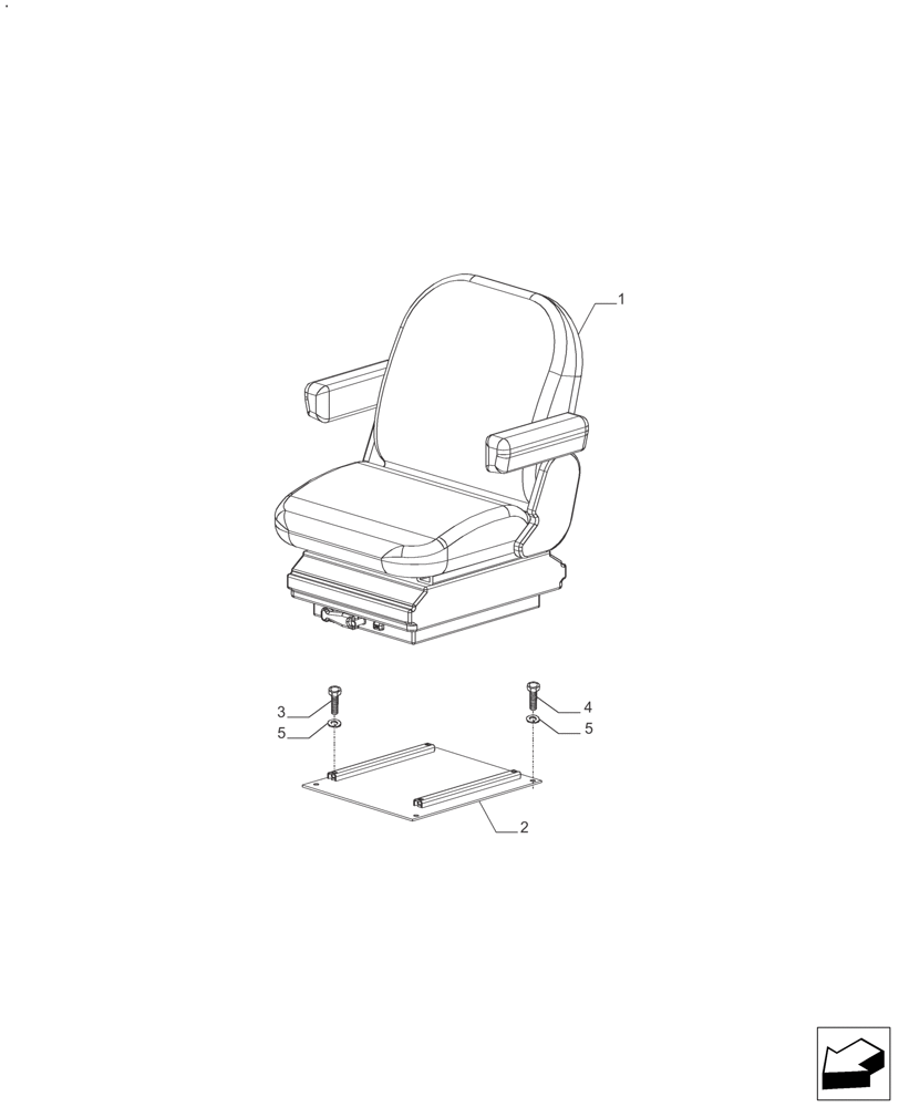 Схема запчастей Case IH FARMALL 140A - (90.124.AE[02]) - VAR - 332254 - OPERATOR SEAT ASSEMBLY, GRAMMER - ROPS (90) - PLATFORM, CAB, BODYWORK AND DECALS