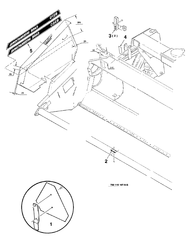 Схема запчастей Case IH 8360 - (9-04) - DECALS AND LOCATION DIAGRAM , HEADER, RIGHT (09) - CHASSIS