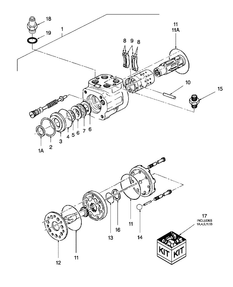 Схема запчастей Case IH DX33 - (03G01) - POWER STEERING CASE ASSY. (06) - FRONT AXLE & STEERING