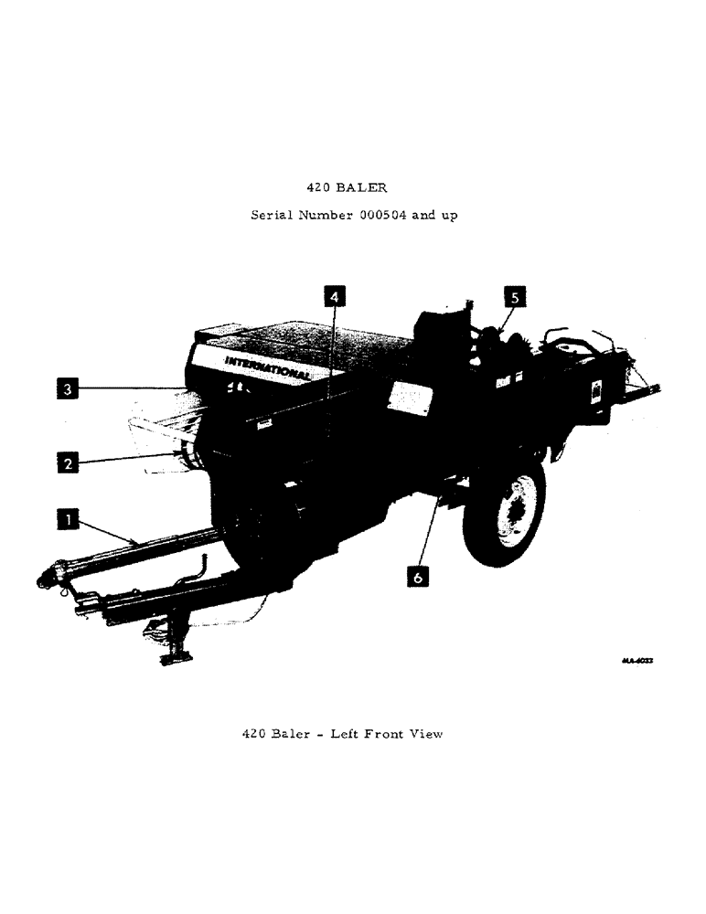 Схема запчастей Case IH 420 - (D-01) - 420 BALER 