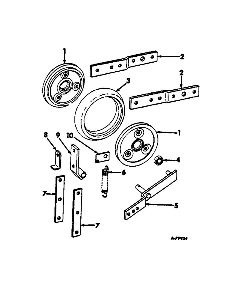 Схема запчастей Case IH 56-SERIES - (N-74) - SEED FIRMING WHEEL ATTACHMENT, QUANTITIES SHOWN ARE PER ROW 