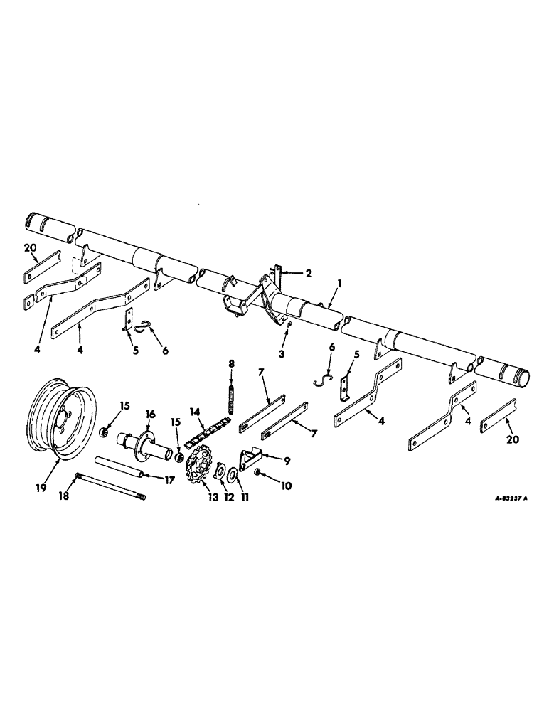 Схема запчастей Case IH 400 - (K-06) - ADJUSTABLE WHEEL FRAME 