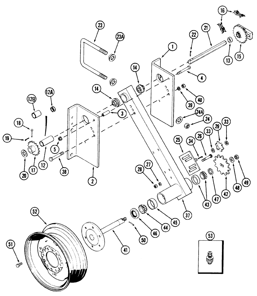 Схема запчастей Case IH 5400 - (9-28) - WHEEL DRIVE (09) - CHASSIS