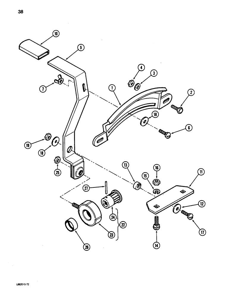 Схема запчастей Case IH 5200 - (38) - GRAIN FEED INDICATOR AND SHIFTER 