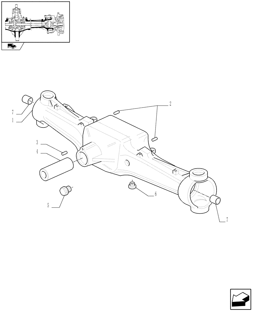 Схема запчастей Case IH MAXXUM 140 - (1.40.3/01) - (CL.4) FRONT AXLE W/MULTI-PLATE DIFF. LOCK AND STEERING SENSOR - BOX (VAR.330408) (04) - FRONT AXLE & STEERING