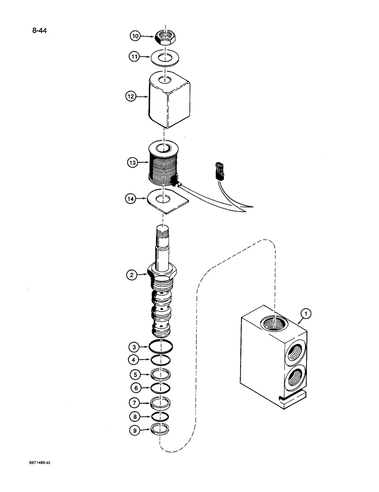 Схема запчастей Case IH 8600 - (8-44) - HITCH STABILIZER VALVE, 93134C1 (08) - HYDRAULICS