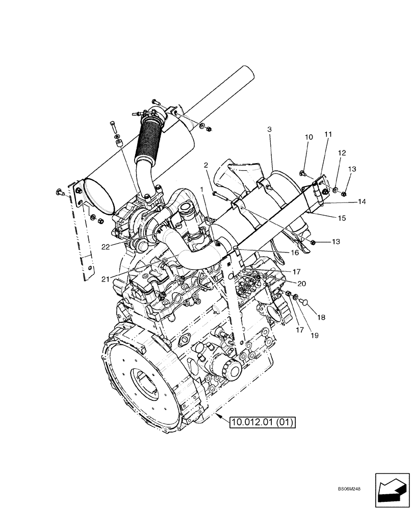 Схема запчастей Case IH SR175 - (10.202.AB) - AIR CLEANER - ENGINE (10) - ENGINE