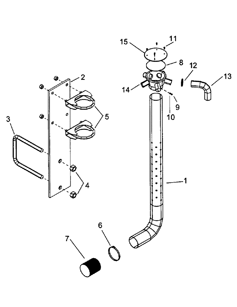 Схема запчастей Case IH CONCORD - (C06) - SECONDARY MANIFOLD, TUBES AND STANDS 