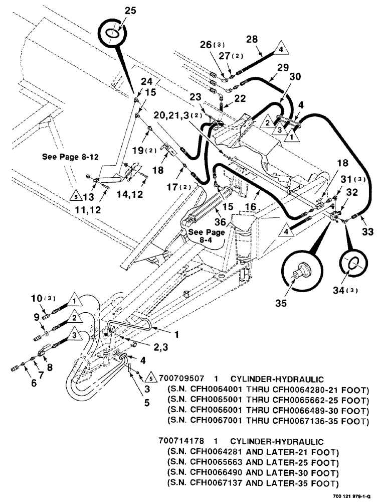 Схема запчастей Case IH 8240 - (8-02) - HYDRAULIC ASSEMBLY, TONGUE (35) - HYDRAULIC SYSTEMS