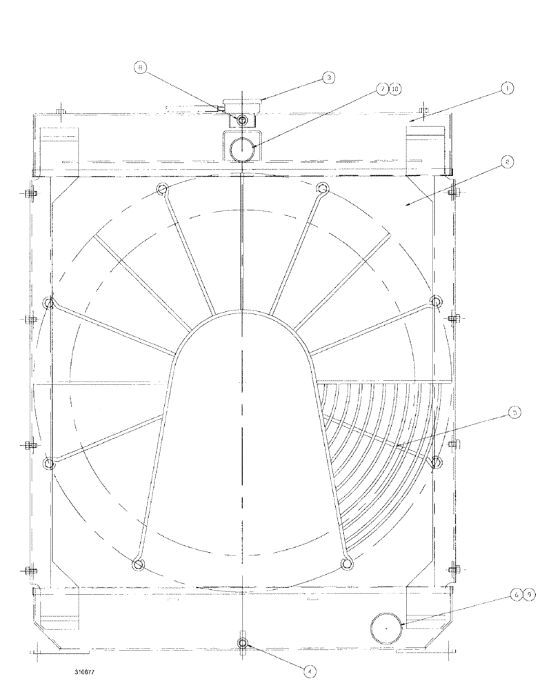 Схема запчастей Case IH SPX3185 - (03-082) - ENGINE - RADIATOR ASSEMBLY (01) - ENGINE