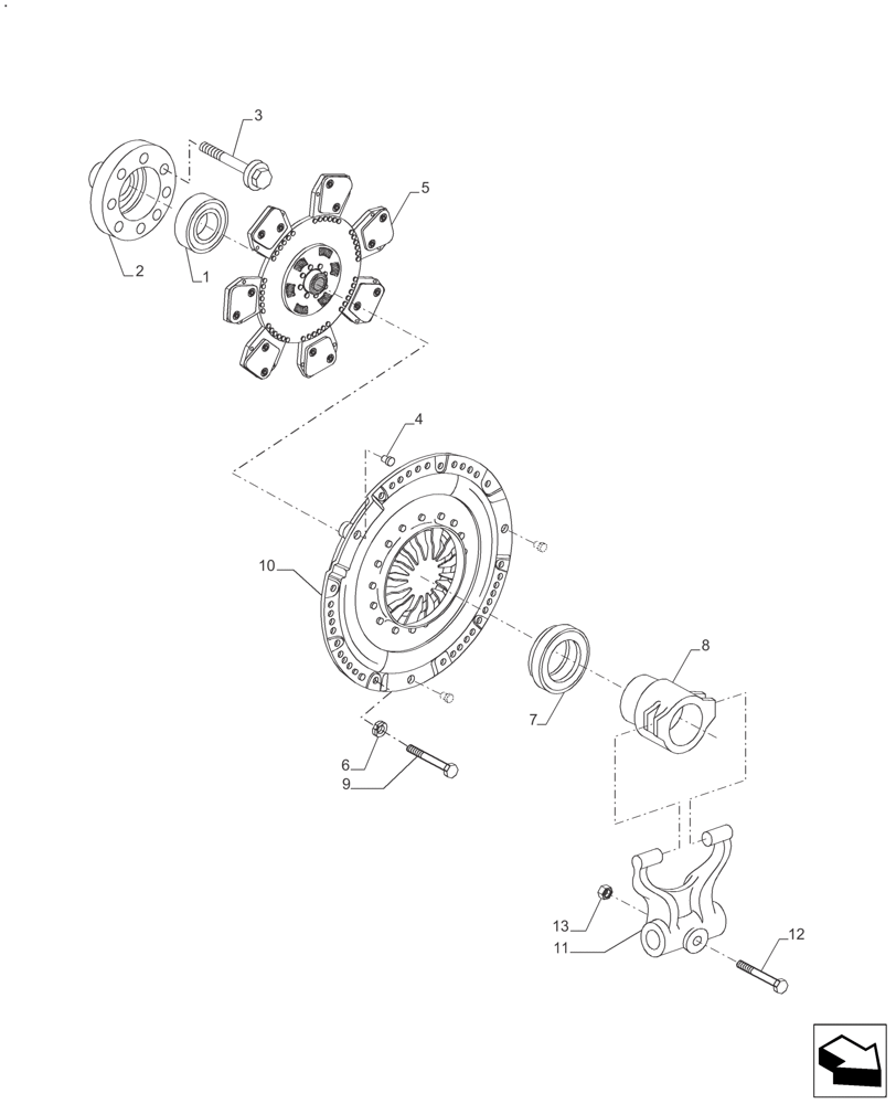 Схема запчастей Case IH FARMALL 140A - (18.110.AB[01]) - CLUTCH - ASSY MECHANICAL 8+8 (18) - CLUTCH