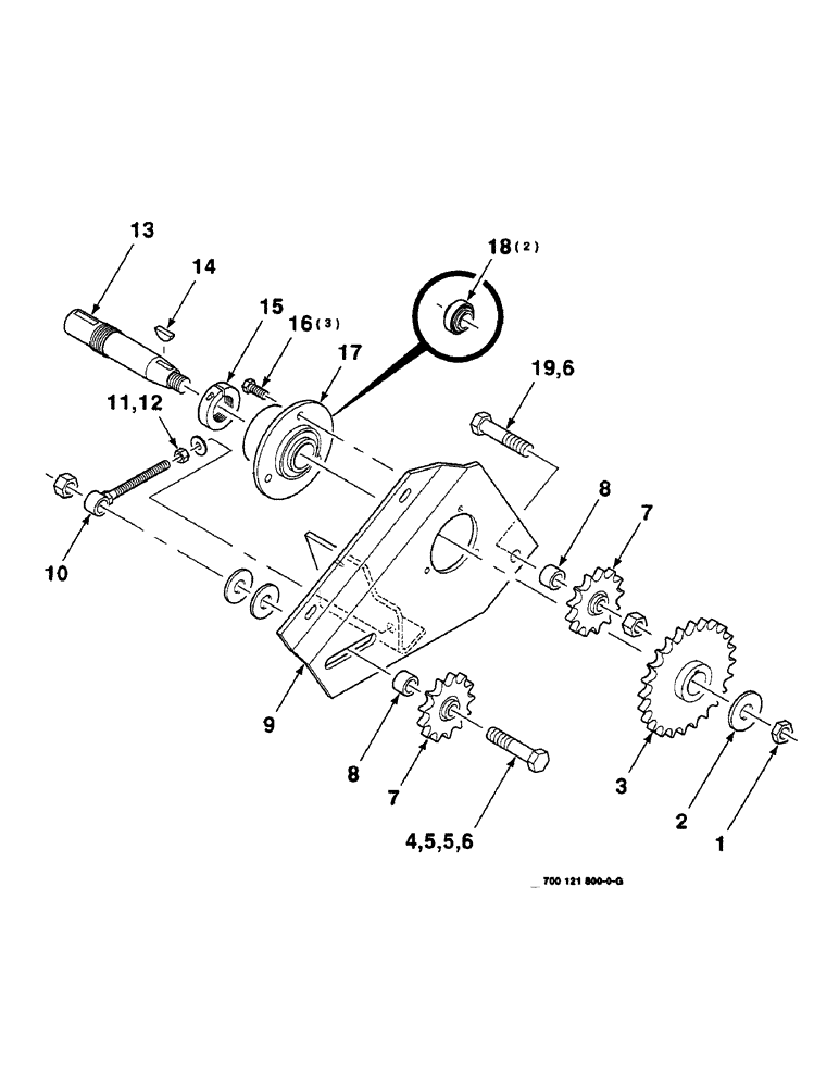 Схема запчастей Case IH 8840 - (9-024) - HAY CONDITIONER DRIVE ASSEMBLY (58) - ATTACHMENTS/HEADERS