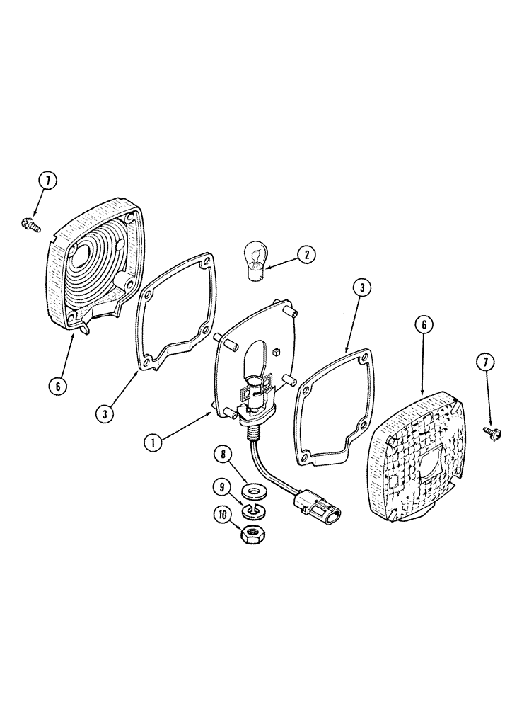 Схема запчастей Case IH 1020 - (04-03) - WARNING LIGHT (04) - ELECTRICAL SYSTEMS