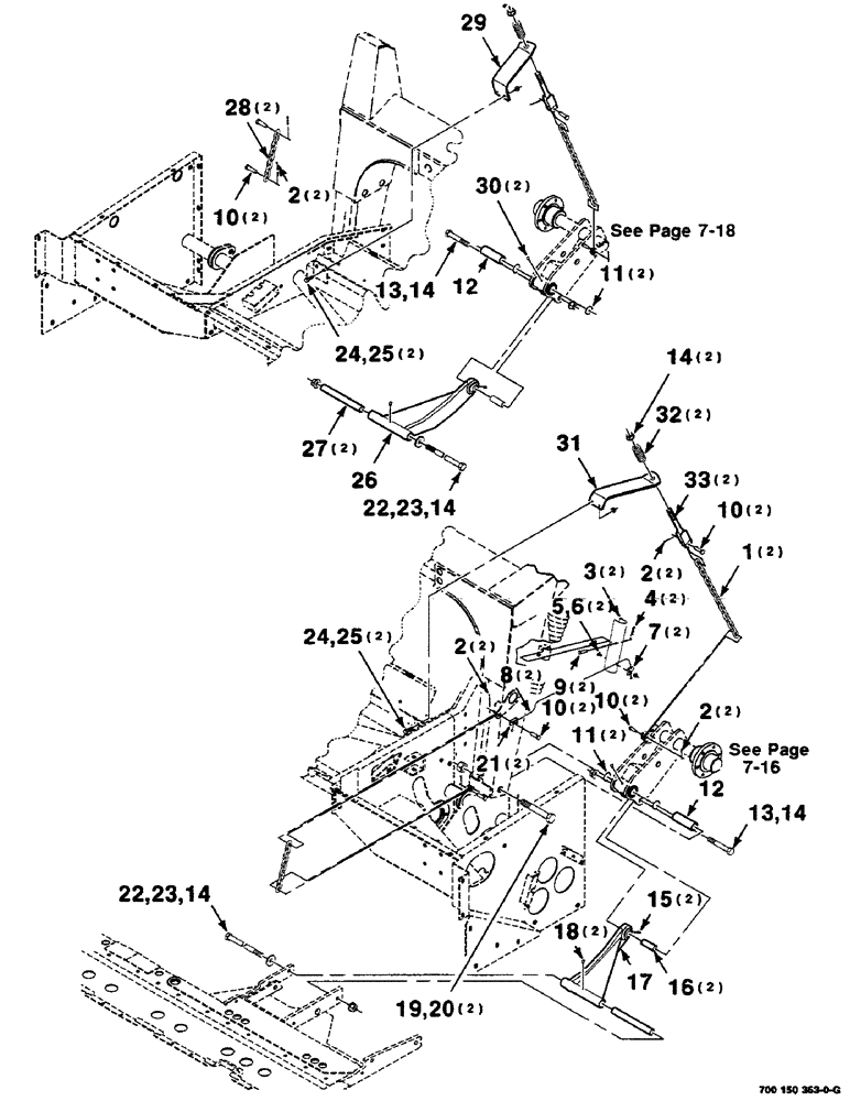 Схема запчастей Case IH DC515 - (7-12) - HEADER FLOTATION ASSEMBLY, LOWER (09) - CHASSIS