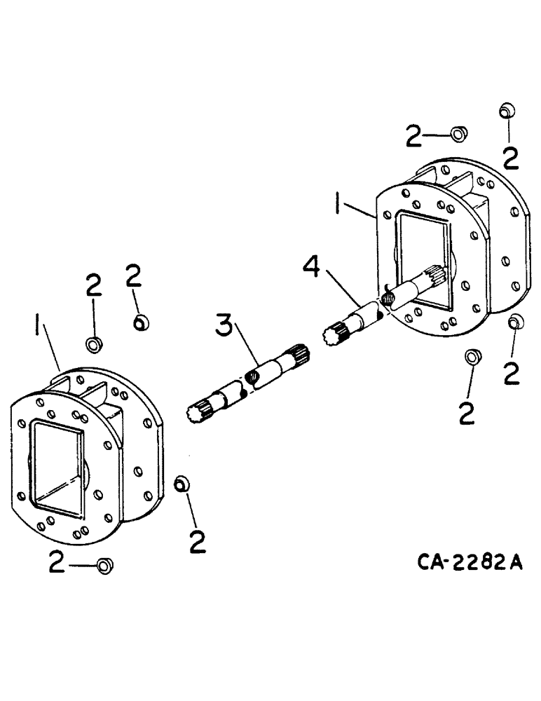 Схема запчастей Case IH 1460 - (07-017) - MAIN AXLE EXTENSION (04) - Drive Train