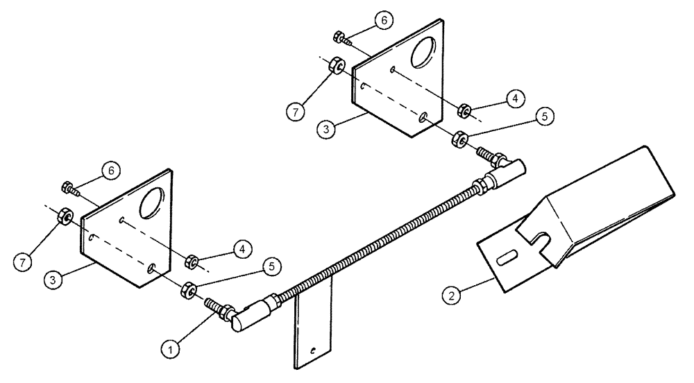 Схема запчастей Case IH SPX3200 - (03-040) - HYDROSTAT LINKAGE PACKAGE (01) - ENGINE