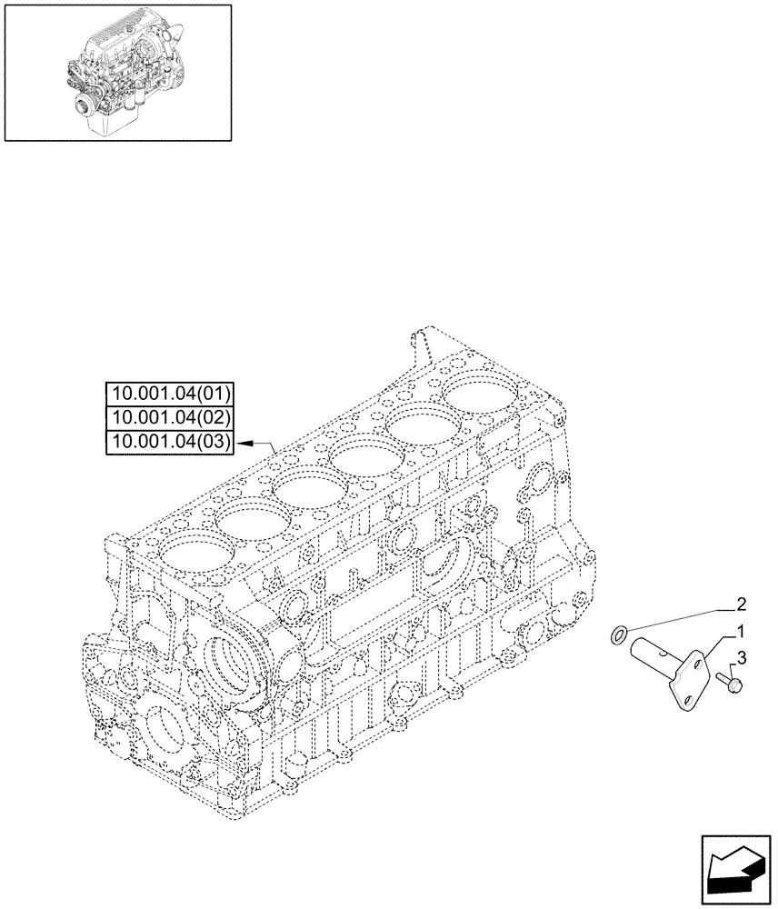 Схема запчастей Case IH 8120 - (10.304.05[02]) - OIL PRESSURE REGULATION VALVE - 8120/8120(LA) (10) - ENGINE