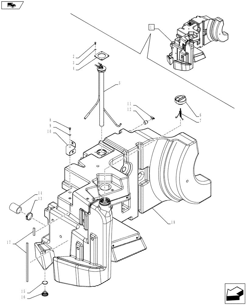 Схема запчастей Case IH PUMA 200 - (10.216.0101[04]) - ABS SYSTEM - MAIN FUEL TANK AND RELATED PARTS - BRAKDOWN (VAR.743922) (10) - ENGINE