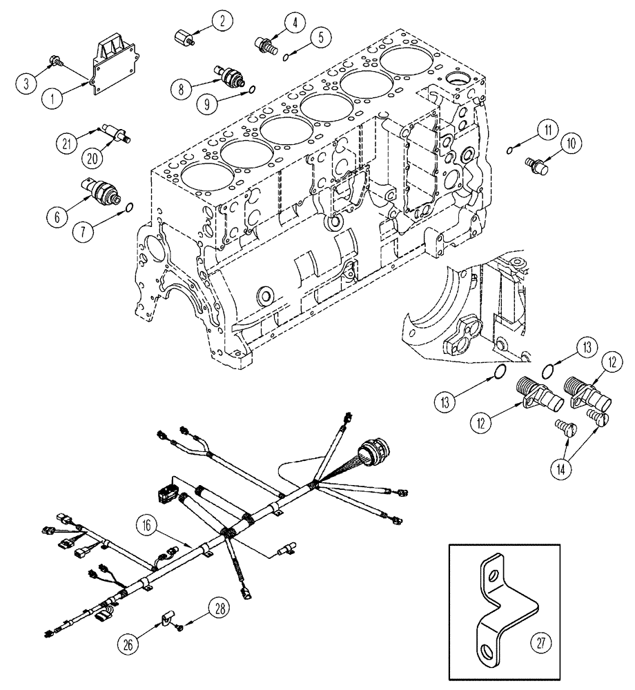 Схема запчастей Case IH FLX4510 - (02-064) - ENGINE - CONTROL MODULE, FLX4510 (01) - ENGINE